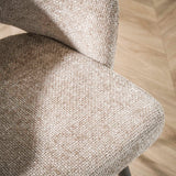 Eetkamerstoelen - Set van 2 eetkamerstoelen Cargo Stof Zand - Dimehouse