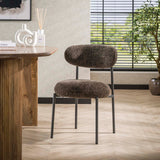 Eetkamerstoelen - Eetkamerstoel Aero Tissee Cargo Tissee Stof Bruin - Dimehouse