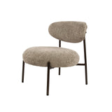 Fauteuils - Ronde Scandinavische fauteuil beige gemêleerde stof Nova - Dimehouse