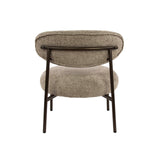 Fauteuils - Ronde Scandinavische fauteuil beige gemêleerde stof Nova - Dimehouse