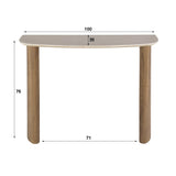 Kaptafels - Kaptafel Jimi Curvo Keramiek Travertine 100 cm - Dimehouse