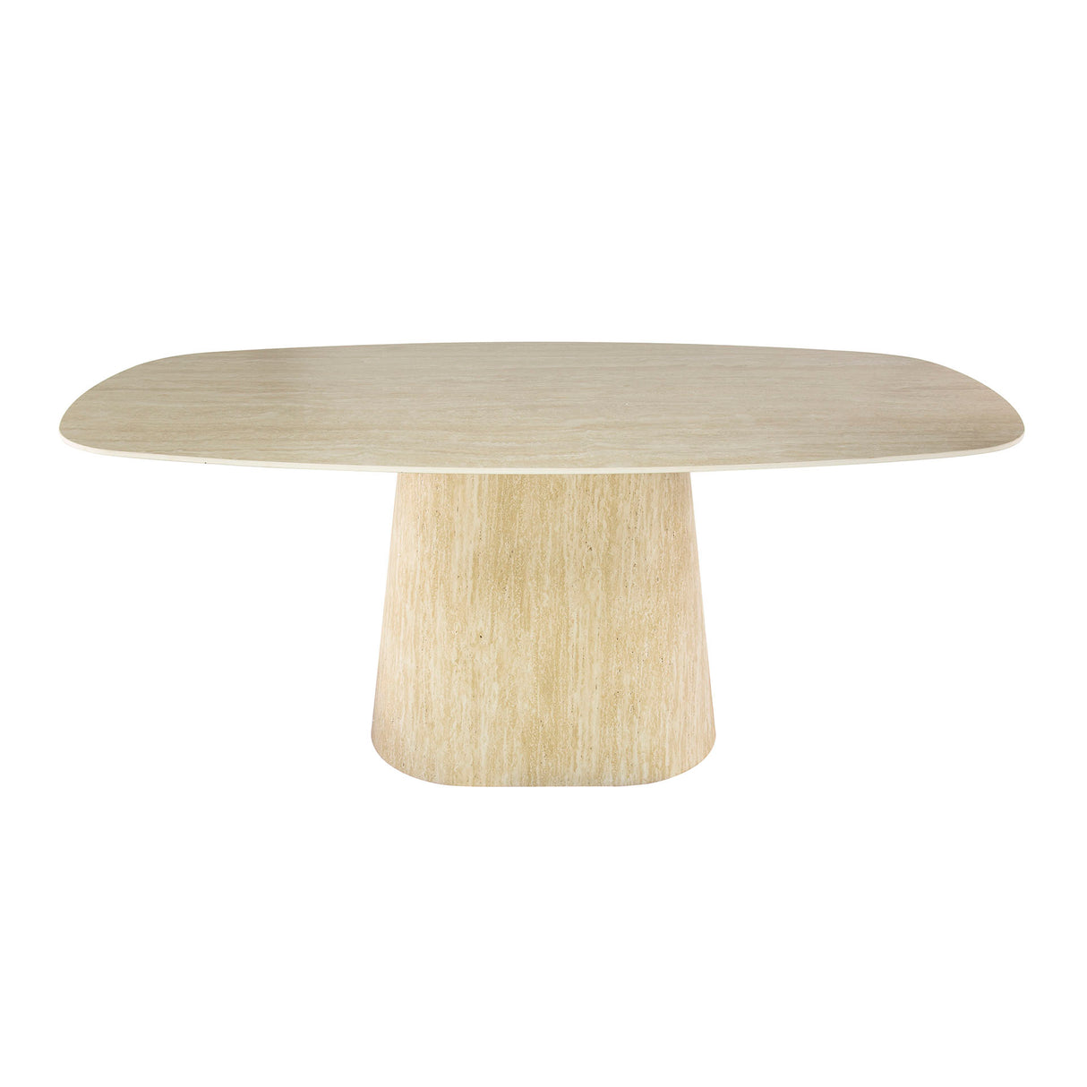 Eettafels - Moderne Eettafel Archon Keramiek Travertin 180 cm - Dimehouse