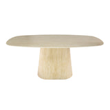 Eettafels - Moderne Eettafel Archon Keramiek Travertin 180 cm - Dimehouse