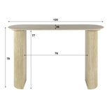 Kaptafels - Archon Moderne Kaptafel Keramiek Travertin 120 cm - Dimehouse