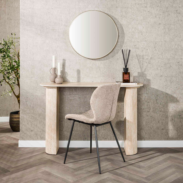 Kaptafels - Archon Moderne Kaptafel Keramiek Travertin 120 cm - Dimehouse