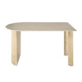 Eettafels - Archon Moderne Eettafel Keramiek Travertin 140x80 cm - Dimehouse