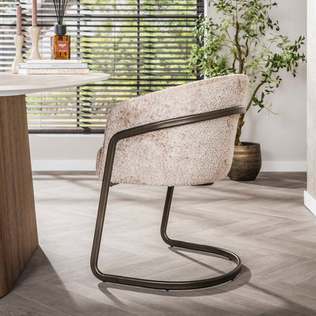 Eetkamerstoelen - Set van 2 eetkamerstoelen Reno Alura zand - Dimehouse