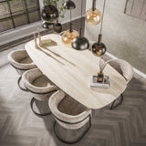 Eetkamerstoelen - Set van 2 eetkamerstoelen Reno Alura zand - Dimehouse