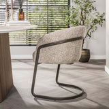 Eetkamerstoelen - Set van 2 eetkamerstoelen Reno Hoven zand stof - Dimehouse