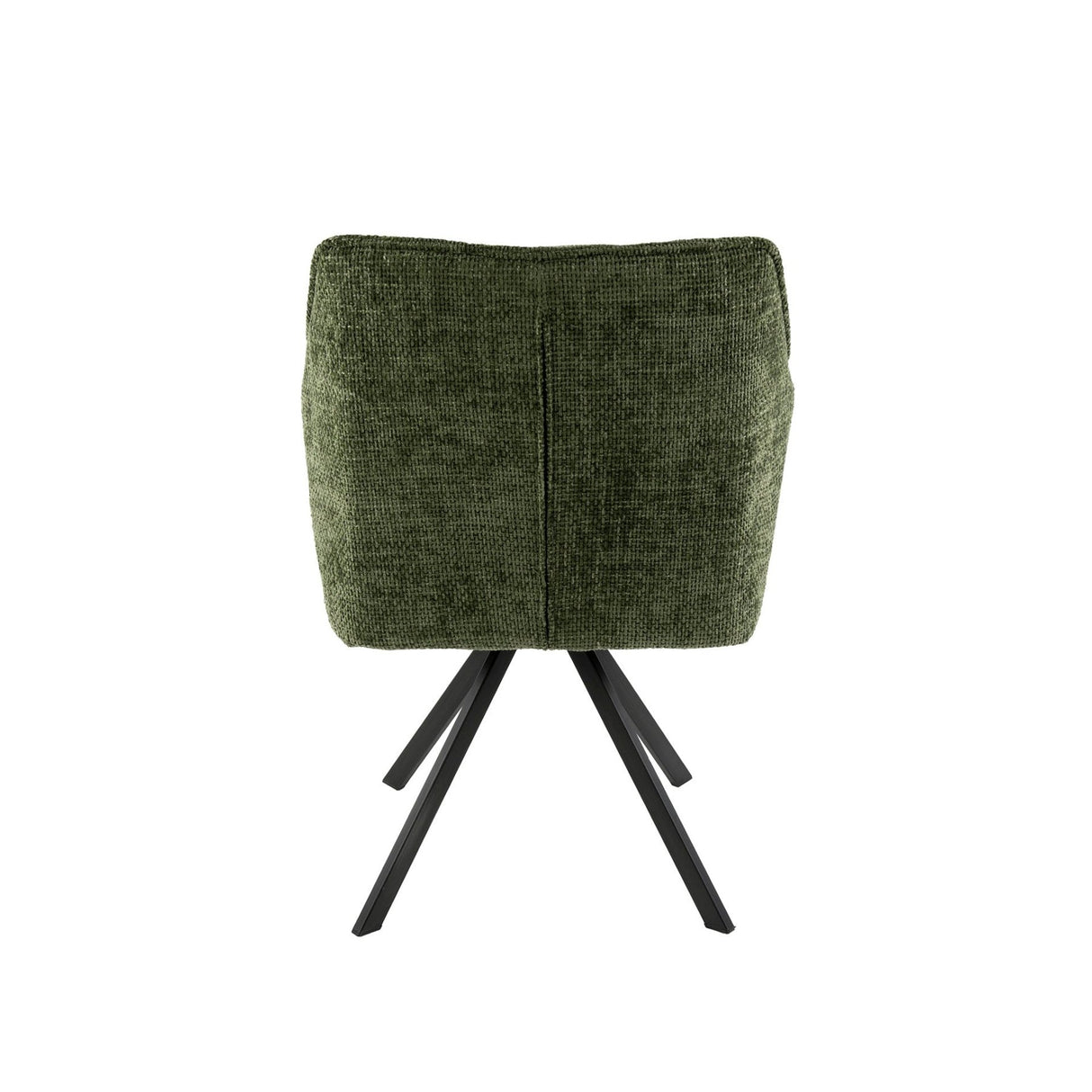 Eetkamerstoelen - Draaibare Eetkamerstoel Lino Chenille Hoven Groen - Dimehouse