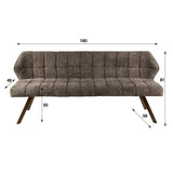 Esszimmerbank Gitter taupebrauner Chenille