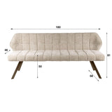 Esszimmerbank Gitter Chenille Sandbraun