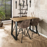 Barkrukken - Set van 2 Barkrukken Lino Chenille Stof Rich Taupe Draaibaar - Dimehouse