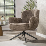 Fauteuils - Savona draaibare fauteuil Hoven Rich Stof Champagne - Dimehouse