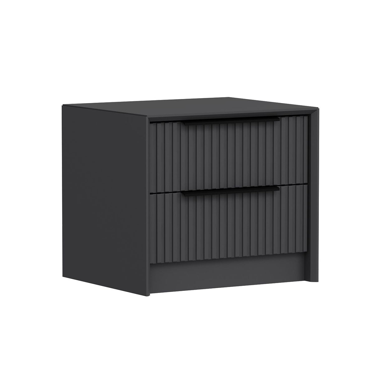 Nachtkastjes - Nachtkastje Kale Luxe Antraciet Melamine 45x53x45 cm - Dimehouse