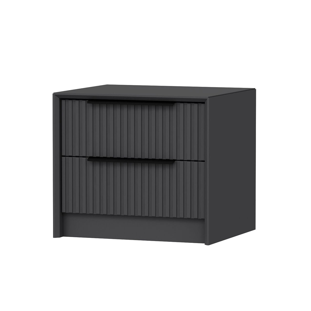 Nachtkastjes - Nachtkastje Kale Luxe Antraciet Melamine 45x53x45 cm - Dimehouse