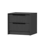 Nachtkastjes - Nachtkastje Kale Luxe Antraciet Melamine 45x53x45 cm - Dimehouse