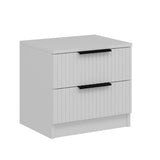 Nachtkastjes - Nachtkastje Kala Plus Wit Melamine 50x47x40 cm - Dimehouse