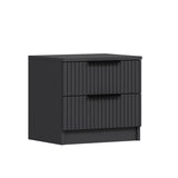 Nachtkastjes - Nachtkastje Kala Plus Antraciet Melamine 50x47x40 cm - Dimehouse