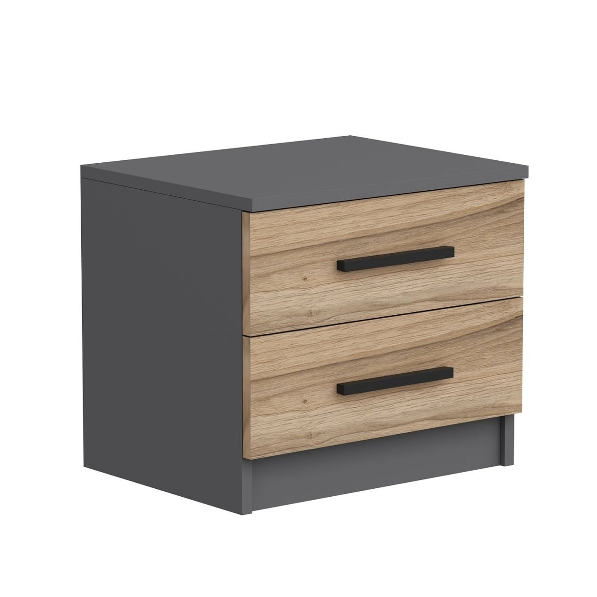 Nachtkastjes - Nachtkastje Kale Walnoot Melamine 50x40x47 cm - Dimehouse