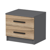 Nachtkastjes - Nachtkastje Kale Walnoot Melamine 50x40x47 cm - Dimehouse