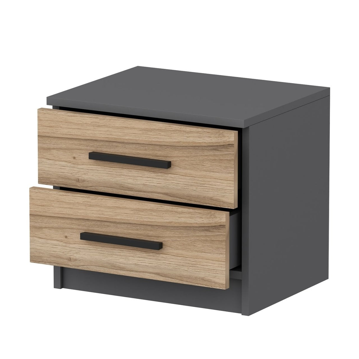 Nachtkastjes - Nachtkastje Kale Walnoot Melamine 50x40x47 cm - Dimehouse