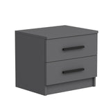 Nachtkastjes - Nachtkastje Kale Antraciet Melamine 50x40x47 cm - Dimehouse