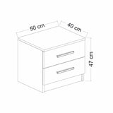 Nachtkastjes - Nachtkastje Kale Antraciet Melamine 50x40x47 cm - Dimehouse