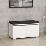 Schoenenkasten - Schoenenkast Drago Wit Melamine 80x42x35 cm - Dimehouse