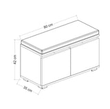 Schoenenkasten - Schoenenkast Drago Wit Melamine 80x42x35 cm - Dimehouse