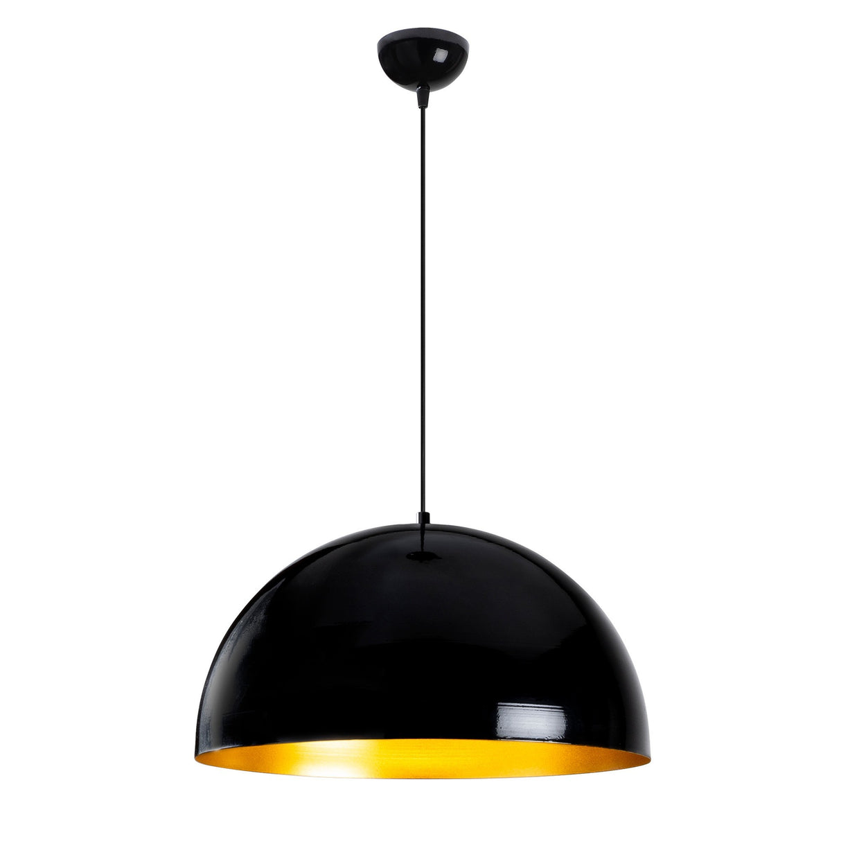Hanglampen - Hanglamp Rond Zwart Metaal Allure - Dimehouse