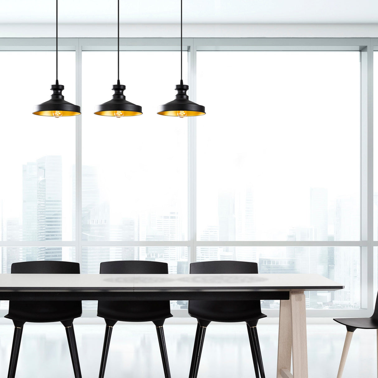 Hanglampen - Hanglamp Zwart Metaal Allure - Dimehouse
