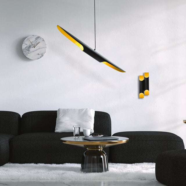 Hanglampen - Hanglamp Zwart Metaal Lyra - Dimehouse