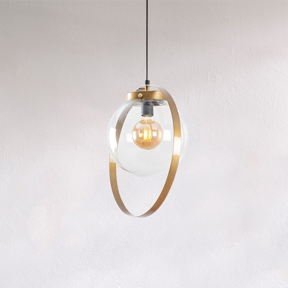Hanglampen - Hanglamp Goud Glas Blazer - Dimehouse