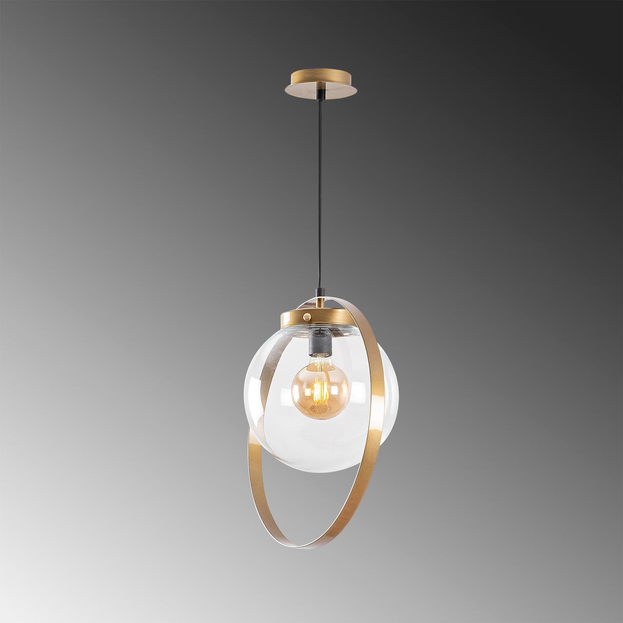 Hanglampen - Hanglamp Goud Glas Blazer - Dimehouse