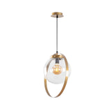 Hanglampen - Hanglamp Goud Glas Blazer - Dimehouse