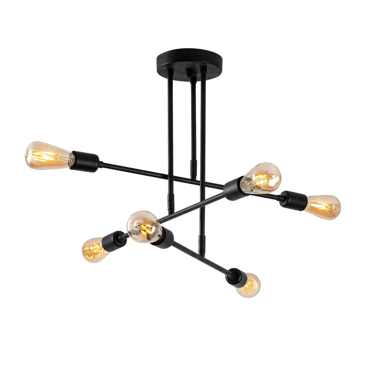 Hanglampen - Hanglamp Zwart Metaal Topaz - Dimehouse