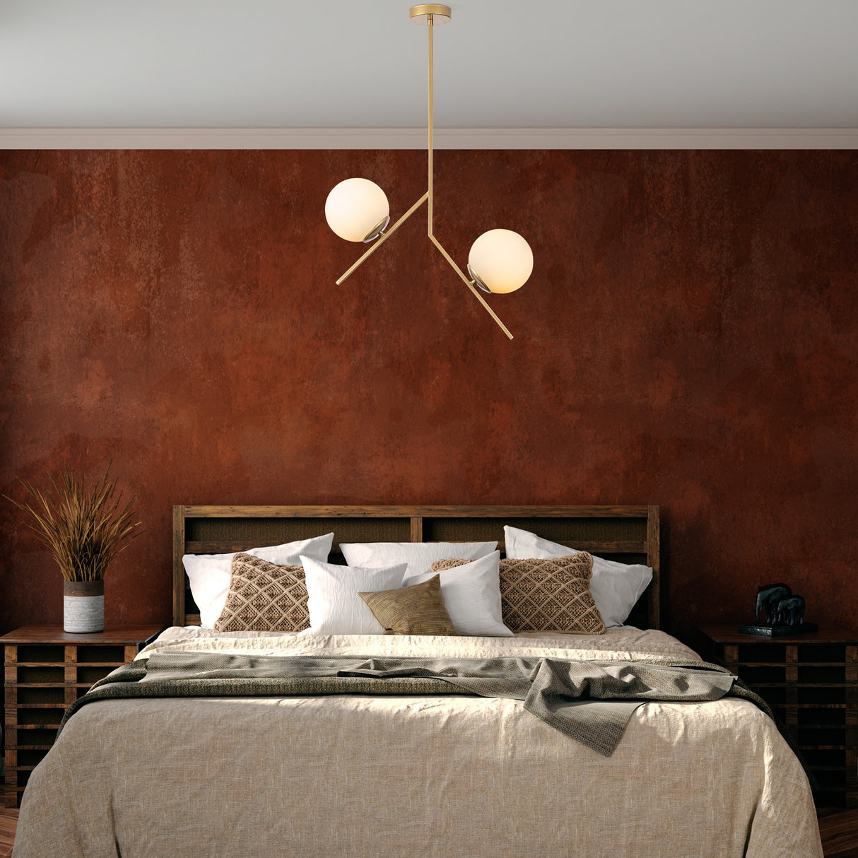 Hanglampen - Hanglamp 2 - lichts Goud Glas Nimbus - Dimehouse