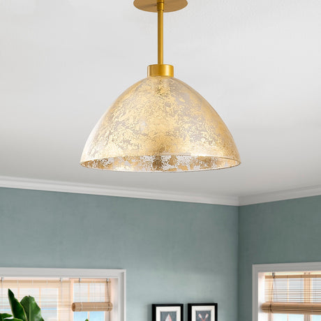 Hanglampen - Hanglamp Goud Glas Crest - Dimehouse