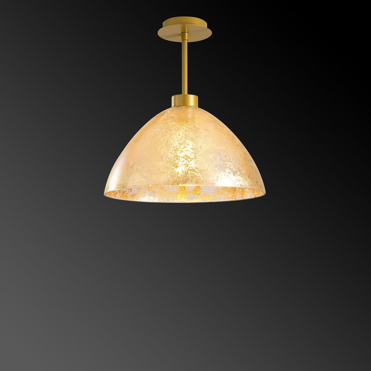 Hanglampen - Hanglamp Goud Glas Crest - Dimehouse