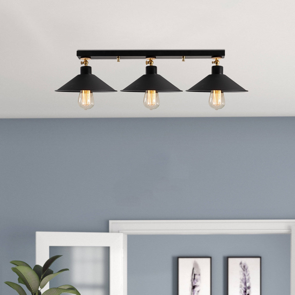 Hanglampen - Hanglamp 3 - lichts Zwart Metaal Allure - Dimehouse