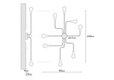 Hanglampen - Hanglamp 8 - lichts L Zwart Metaal Striker - Dimehouse