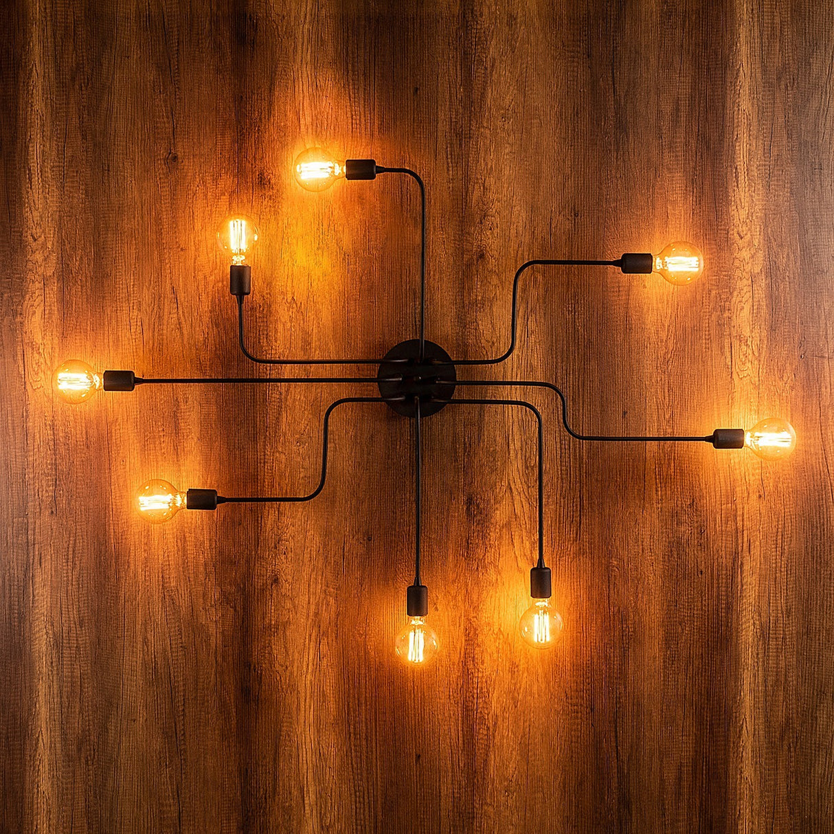 Hanglampen - Hanglamp 8 - lichts L Zwart Metaal Striker - Dimehouse