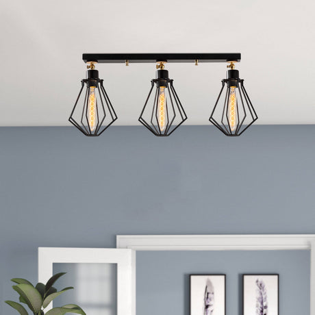 Hanglampen - Hanglamp 3 - lichts Zwart Goud Metaal Palisade - Dimehouse