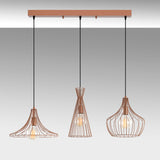 Hanglampen - Hanglamp 3 - lichts Koperkleurig Metaal Evermere - Dimehouse