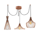 Hanglampen - Hanglamp Koperkleurig 3 - lichts Metaal Evermere - Dimehouse