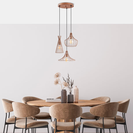 Hanglampen - Hanglamp Koperkleurig Metaal Evermere - Dimehouse