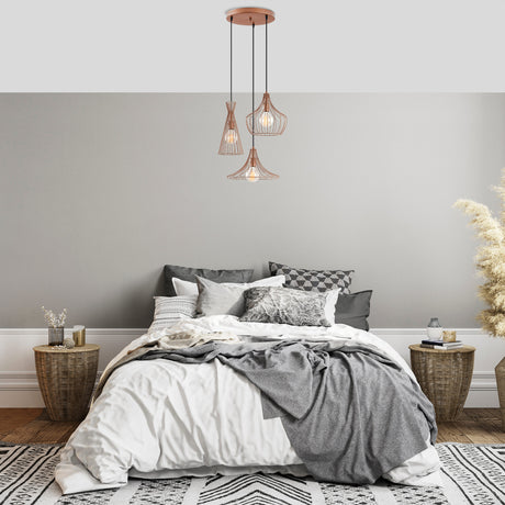Hanglampen - Hanglamp Koperkleurig Metaal Evermere - Dimehouse