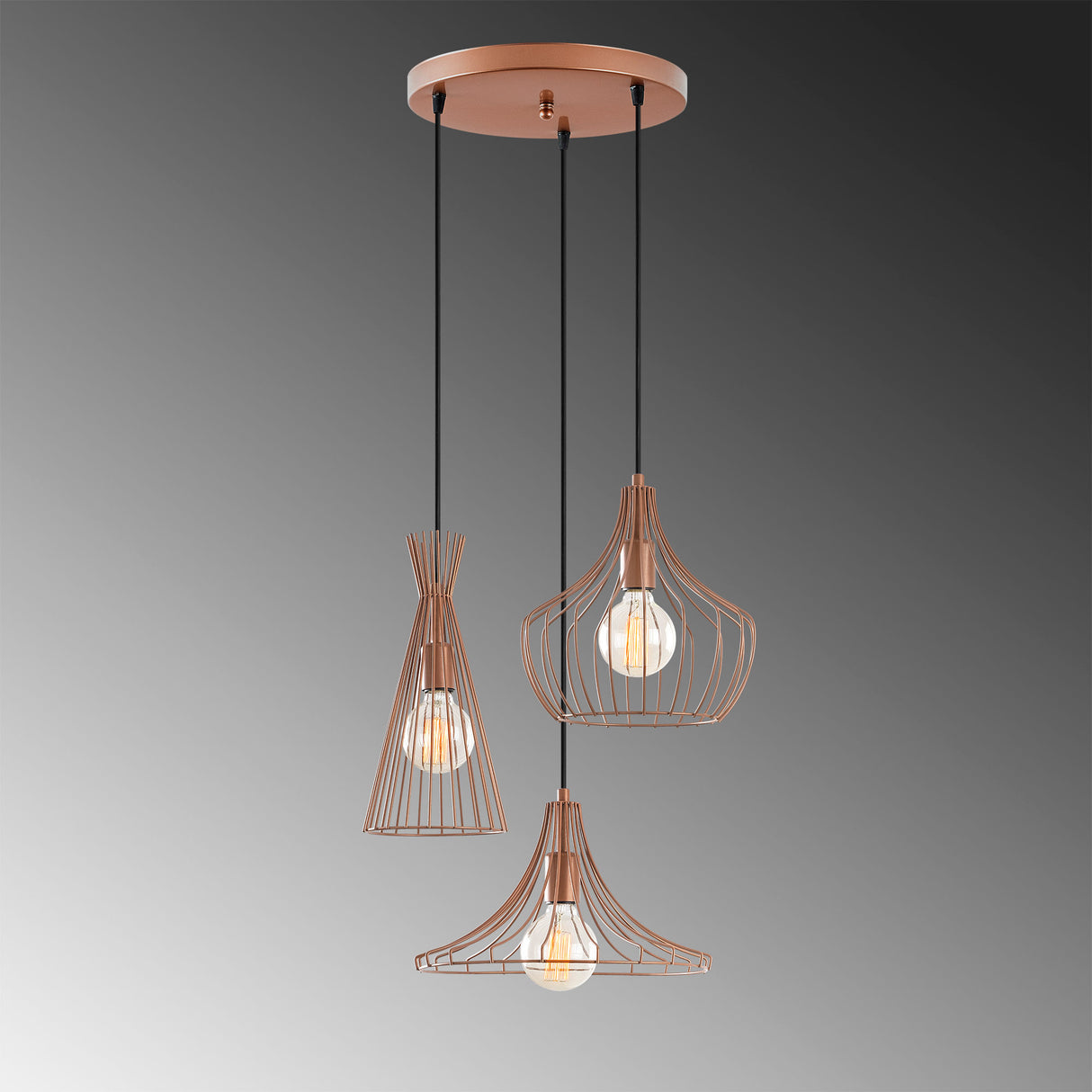 Hanglampen - Hanglamp Koperkleurig Metaal Evermere - Dimehouse