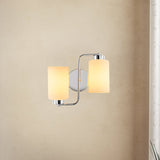 Wandlampen - 2 - lichts Wandlamp Zilver Glas Oasis - Dimehouse